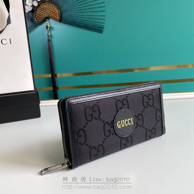 Gucci古馳包包 G家新款錢包 款號:625576 古奇黑色原廠皮晶片版男士拉鏈長錢包  gdj1310